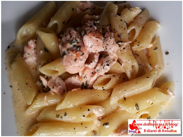 penne salmone whisky panna frontale