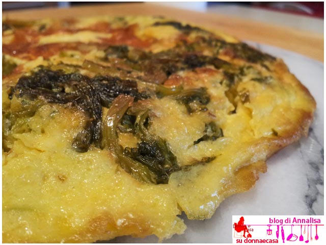 Omelet with turnip tops 3