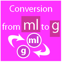 conversion from grams to milliliters