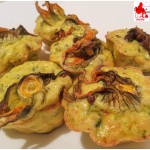 Salty muffin with zucchini flower