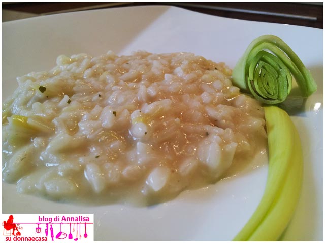 Risotto with leek and taleggio cheese