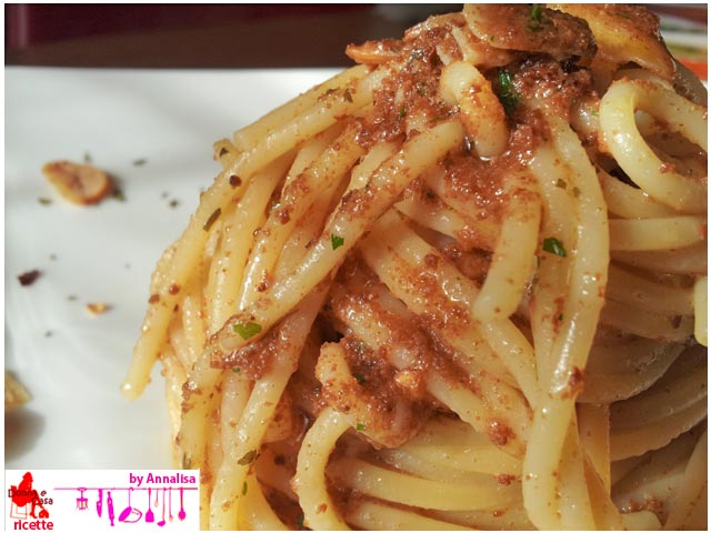 spaghetti with bottarga macro