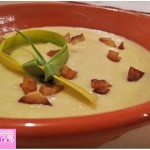 Cream of leek soup with red skin potatoes 