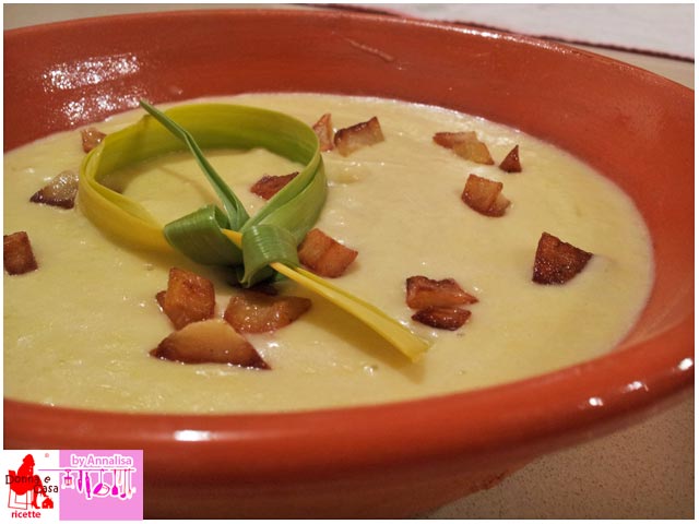 Cream of leek soup with red skin potatoes