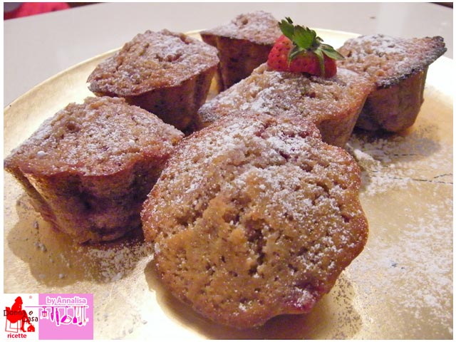muffin fragole lamponi cioccolato bianco