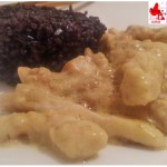Chicken curry with black rice