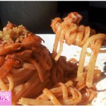 Linguine pasta with red mullet