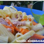 Salad of Pasta with carrots and lemon